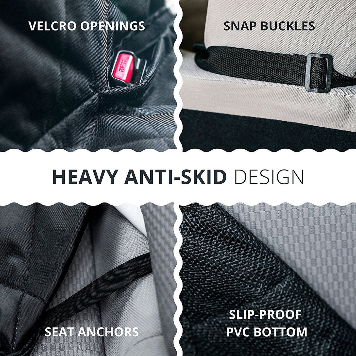 🐾 Premium Dog Car Seat Cover – Waterproof, Nonslip & Scratchproof Hammock for Back Seat with Mesh Window and Storage Pockets – Heavy Duty Pet Seat Protector for Cars, SUVs & Trucks (Black)