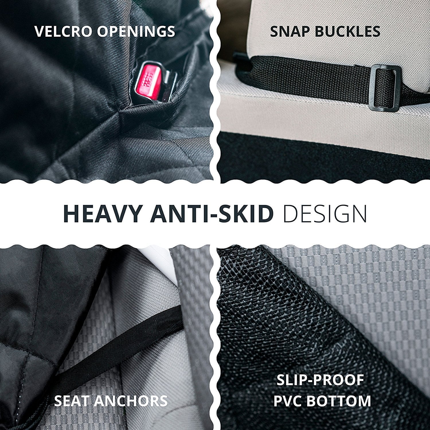 🐾 Premium Dog Car Seat Cover – Waterproof, Nonslip & Scratchproof Hammock for Back Seat with Mesh Window and Storage Pockets – Heavy Duty Pet Seat Protector for Cars, SUVs & Trucks (Black)